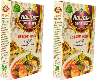 NAVROSE CONTINENTAL SPECIAL NAVROSE FISH CURRY MASALA 100GM PACK(2 x 100 g)