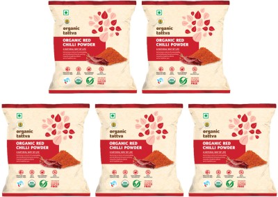 Organic Tattva Organic Red Chilli Powder 100g Each(5 x 100 g)