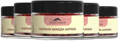 Rasayanam Pure Original Kashmiri Saffron/Kesar|Ideal for Pooja & Pregnancy(5 x 1 g)
