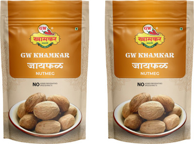 GW Khamkar Jaiphal/ Nutmeg Seed/ Jaifal/ Jayfal Seed 200 grams, Pack of 2(100g each)(2 x 100 g)