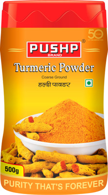 Pushp Brand Pushp Turmeric Powder | Haldi Powder 500g Jar Pack of 1 | Pure & Natural(500 g)