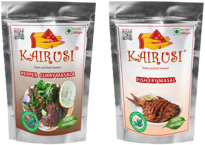 KAIRUSI Combo Pack Pepper Curry Masala and Fish Fry Masala(2 x 100 g)
