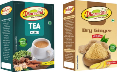 Dharmasut Special Tea Combo | Tea Masala + Dry Ginger Powder | 50g Each(2 x 50 g)