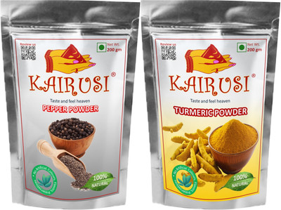 KAIRUSI Pepper Powder and Turmeric Powder Combo Offer(2 x 200 g)