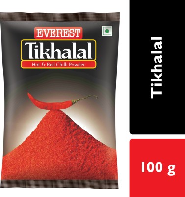 EVEREST Hot and Red Chilli Powder Tikhalal, Pack of 1(100 g)