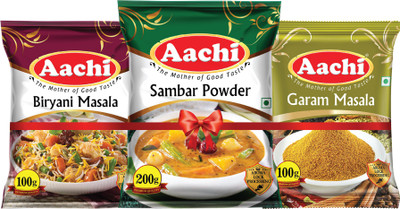 Aachi Sambar Powder, Garam, Biryani Masala(3 x 133.33 g)