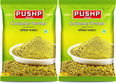 Pushp Brand Natural Coriander Powder Pouch (Pack of 2, 1kg in each pack)(2 x 1 kg)