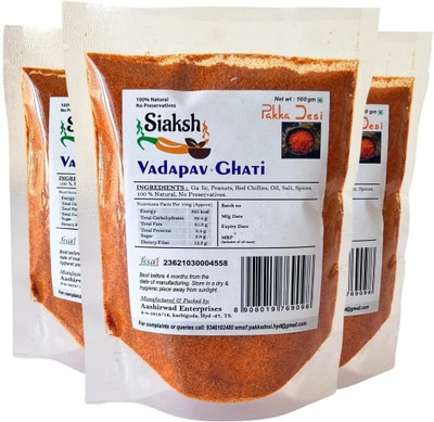 Siaksh Pakka Desi Healthy & Tasty Vadapav Ghati Masala in pack of 3(3 x 100 g)