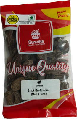 Gunvika Premium Black Cardamom/Badi Elaichi Sabut/Moti Kali Elaichi Whole(100 g)