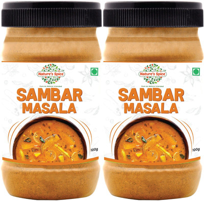 Nature's Spice Sambar Masala - 200 Grams, Combo Pack of 2 x 100 Grams Ready Masala for Sambar(2 x 100 g)