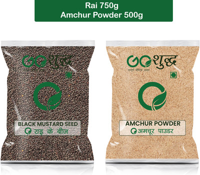Goshudh Amchur Powder 500g & Rai Seed / Mustard Seed 750gm Combo(1250 g)