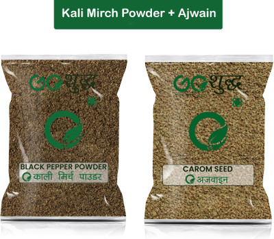 Goshudh Ajwain 250gm & Kali Mirch Powder 100gm Combo Pack 350g(2 x 175 g)