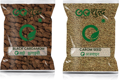 Goshudh Ajwain 100gm & Badi Elaichi 100gm Combo Pack 200g(2 x 100 g)