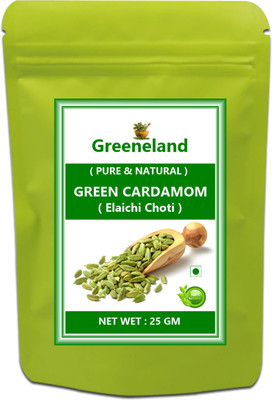 GREENELAND -ORG- GREEN CARDAMOM ( Elaichi Choti ) 25 GM(25 g)