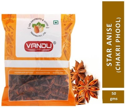 vandu Premium Quality Organic Star Anise (Chakri Phool) - Rich & Strong Flavour(50 g)