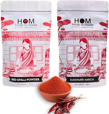 HOM (house of masala) Redchilli & Kashmiri Mirch-Masala(2 x 100 g)