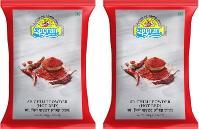 SPYRAN Special Hot Red Chilli Tikhalal Powder Spicy Mirchi No Preservative(2 x 500 g)