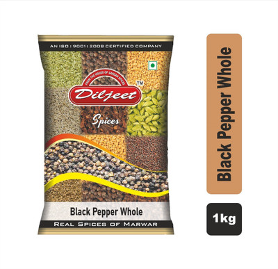 DILJEET SPICES Black pepper whole(1 kg)