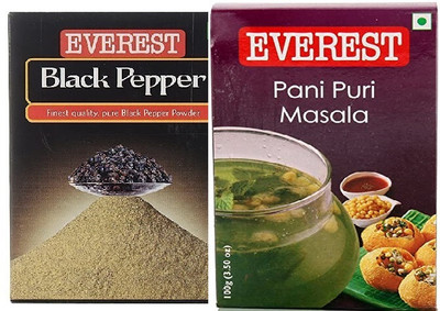 EVEREST Black Pepper +Pani Puri Masala,(2 x 50 g)