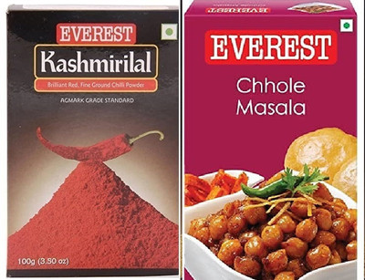 EVEREST Red Chilli Powder,+Chhole Masala,(2 x 50 g)