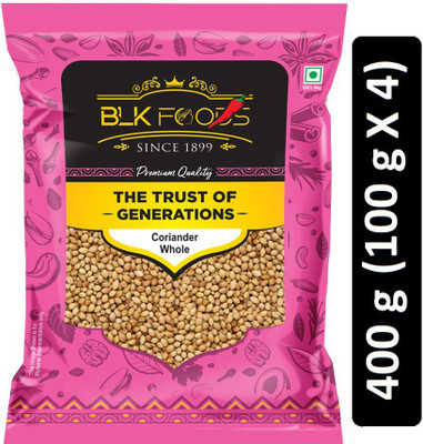 BLK FOODS Select Coriander Whole (Dhaniya Sabut) 400g (4 X 100g)(4 x 100 g)
