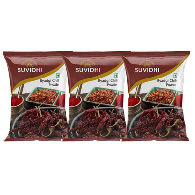 Suvidhi Byadgi Chilli Powder 1kg (Pack of 3) in all 3000gm(3 x 1000 g)