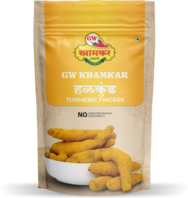 GW Khamkar Halkund/ Haldi Whole/Turmeric Finger|Turmeric Stick/ Aakha Halad 1 Kg, Pack of 1(1 kg)