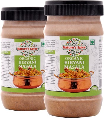 Nature's Spice Organic Biryani Masala, Combo Pack of 2 x 100 Grams(2 x 100 g)