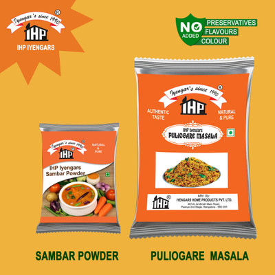 IHP Iyengars Puliogare Masala 500G & Sambar Powder 100G(2 x 300 g)