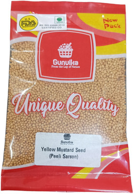 Gunvika Premium Whole Natural Yellow Mustard Seeds / Peeli Sarson Pesticides Free(200 g)