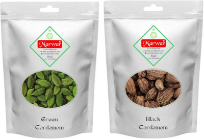 Marwar Green Cardamom + Black Cardamom | Combo Pack of 2(100 g)