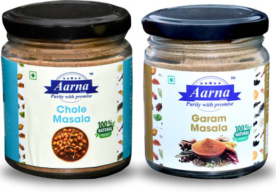 Aarna Chole Masala Powder & Garam Masala Combo | Authentic Spice Mix Pack of 2(2 x 100 g)