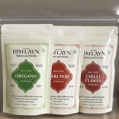 himalayan spices and herbs Combo Pack Peri Peri, Oregano & Chilli Flakes Authentic Taste Himalayan Spices(3 x 50 g)