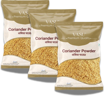VASU Coriander Powder 100g Freshly Ground Dhaniya for Indian Curries Pack of 3(3 x 100 g)