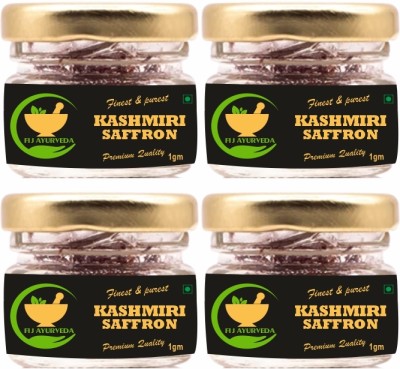 FIJ AYURVEDA Finest & Pure A++ Grade Kashmiri Saffron Threads/ Kesar/ Keshar/ Zafran - 4 Gram(4 g)