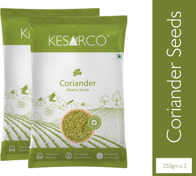 KESARCO Whole Coriander Seeds | Pure, Aromatic & Sun-Dried | Sabut Dhaniya(500 g)