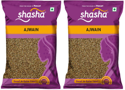 Shasha Whole Natural Carom Seeds, Ajwain Pure and Rich in Flavor(2 x 100 g)