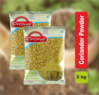DILJEET SPICES Dhaniya Powder/Coriander Powder_2kg(2 x 1 kg)
