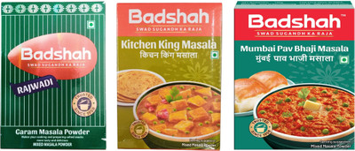 BADSHAH Masala Pack Of 3 – Garam, Kitchen King, Pav Bhaji(3 x 100 g)