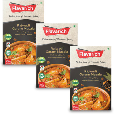 Flavarich Rajwadi Garam Masala, Pack of 3, 100 Grams each(3 x 100 g)