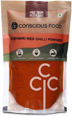 Conscious Food Kashmiri Red Chilli Powder| Natural, No added colour(4 x 100 g)