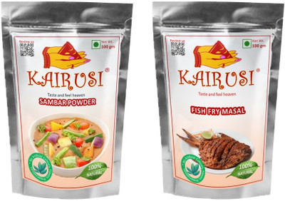 KAIRUSI Combo Pack Sambar Powder and Fish Fry Masala(2 x 100 g)