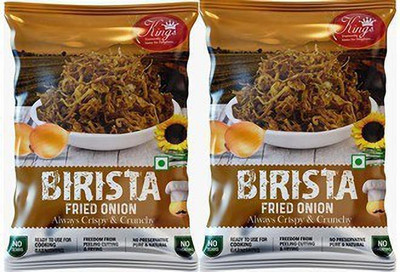 Kings BIRISTA FRIED ONION IN SUNFLOWER OIL 100 X 2 = 200 GRM(2 x 100 g)