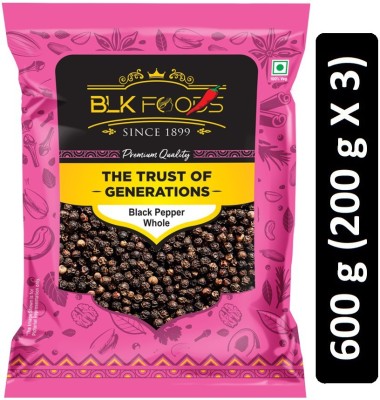 BLK FOODS Select Black Pepper Whole (Kali Mirch Sabut) 600g (3 X 200g)(3 x 200 g)