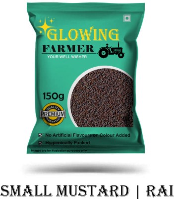 GLOWING FARMER Premium Quality Small Mustard Seeds | Rai | Black Mustard(150 g)