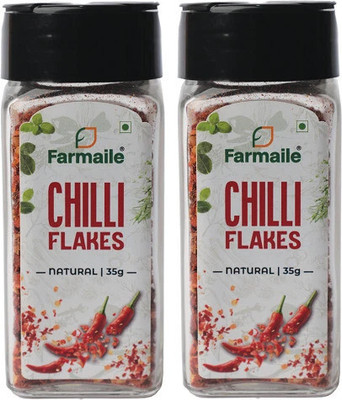 Farmaile Pack Of 2 Red Chilli Flakes | Seasoning for Pizza, Pasta and Garlic Bread(2 x 35 g)