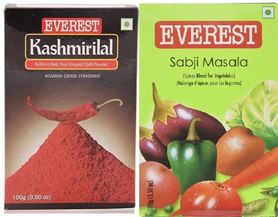 EVEREST Red Chilli Powder,+Sabji Masala(2 x 100 g)