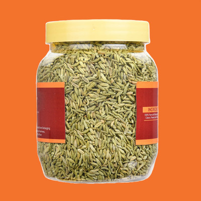 JMN Premium Organic Big Fennel Whole - Fennel Seeds / Saunf Moti / Moti Sonf(100 g)
