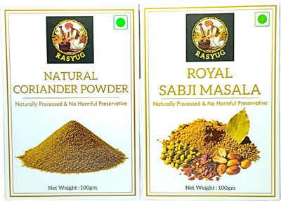 rasyug Sabji Masala 100g & Dhaniya Powder 100g|Natural,Fresh,Pure Aromatic Spice Combo(2 x 100 g)