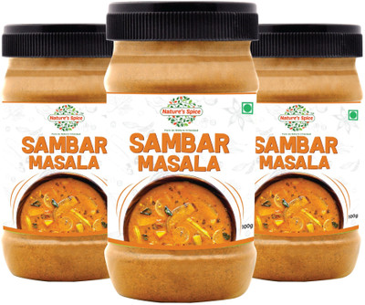 Nature's Spice Sambar Masala - 300 Grams, Combo Pack of 3 x 100 Grams Ready Masala for Sambar(3 x 100 g)